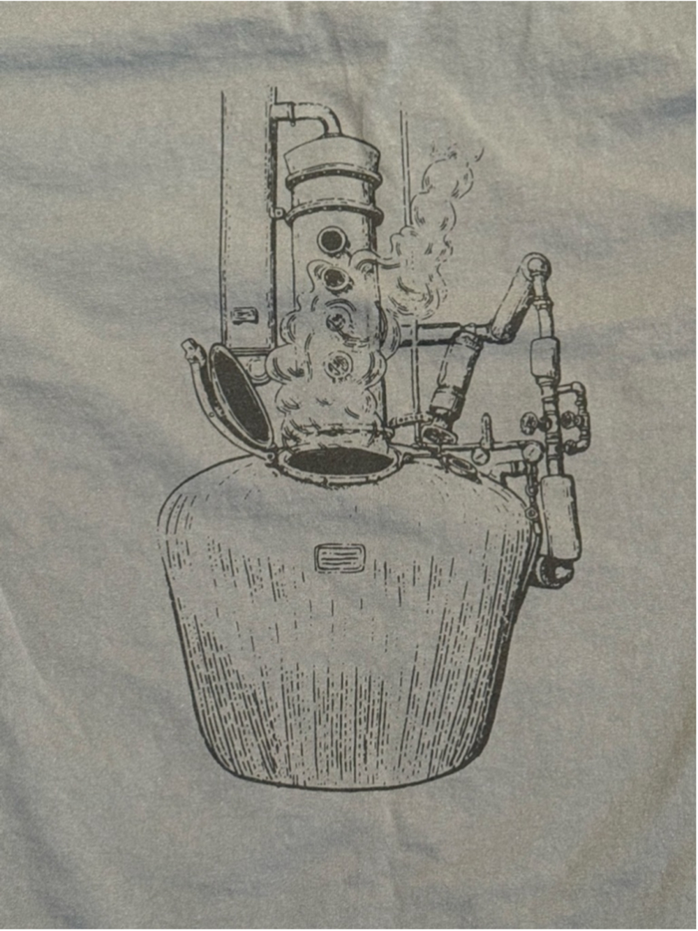 Vtg 90s Rogue Spirits Distillery T Shirt Medium Gray Bayside USA Single Stitch - Picture 6 of 7